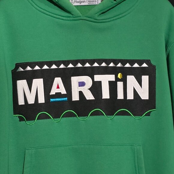 Headgear Classics Pullover Embroidered Hoodie MARTIN Martin Lawrence Green S* - Picture 2 of 5